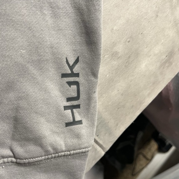 Huk Fishing Hoodie Sweatshirt Mens M Gray Faded Distressed Hooded Soft - Picture 7 of 12